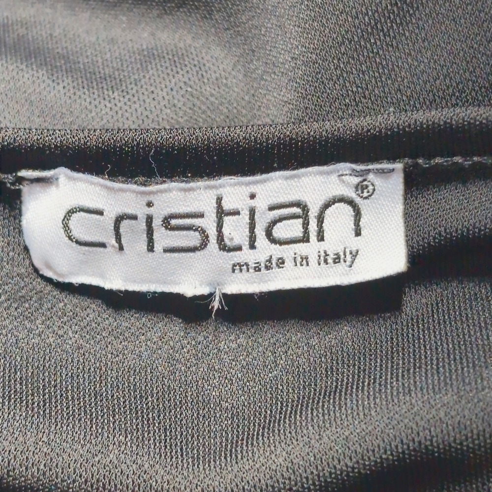 Cristian Italy Black XL Blouse with Embellished Neckline - Picture 3 of 4